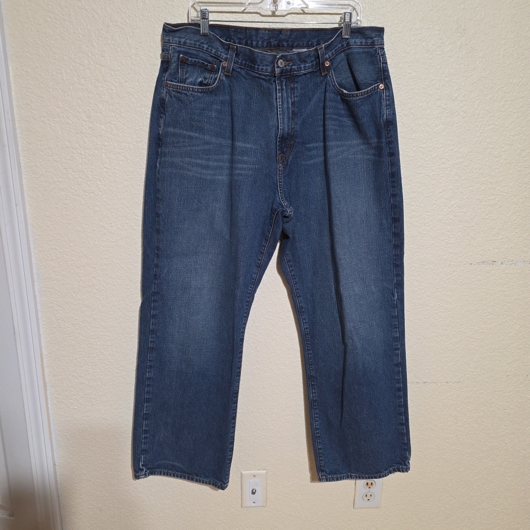 Lucky Brand Jeans Mens 38 Dungarees Denim Pants Loose Fit Relaxed